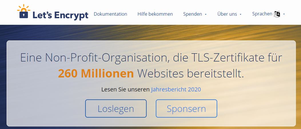 Free SSL Zertifikat mit Let's Encrypt